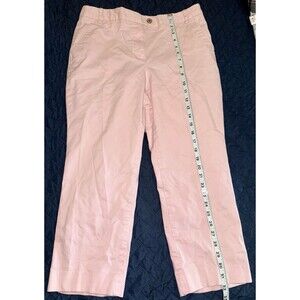 Talbots Petites brand pink cotton blend cropped / capri pants, ladies' size 12